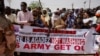 Nigeriens gather to protest against the U.S. military presence, in Agadez, Niger, April 21, 2024.