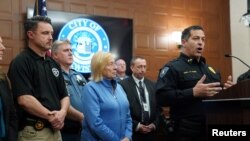 Šef policije Luistona Dejvid Sanpjer na konferenciji za novinare na kojoj je potvrđeno da je Robert Kard pronađen mrtav (foto: Rojters/Kevin Lamarque)