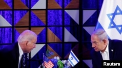 Predsjednik SAD Joe Biden (L) i izraelski premijer Benjamin Netanyahu.