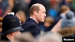 FILE - Britain's William, Prince of Wales, attends the Royal Family's Christmas Day service at St. Mary Magdalene's church, as the Royals take residence at the Sandringham estate in eastern England, Dec, 25. 2023.
