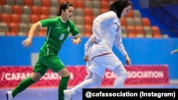 تیم ملی فوتسال زنان ایران در برابر ترکمنستان.