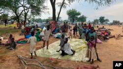 FILE - Refugees who fled the conflict in Sudan are seen at the Zabout refugee camp in Goz Beida, Chad, July 10, 2023.