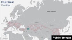 Şərq-Qərb dəhlizi (Mənbə: Azərbaycan Dəmir Yolları QSC)