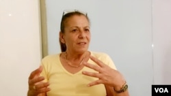 伊内斯（Ines），一名从斯德沃特（Sderot）疏散来的幼儿园教师 （美国之音/唐丹鸿）