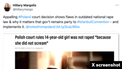 Court overturns verdict that 14 year-old was raped by 26 year-old because “she did not scream”; Photo credit: X