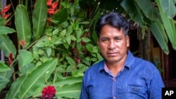 This portrait provided by the Forest Peoples Programme shows Indigenous Kichwa tribal leader Quinto Inuma Alvarado in Tarapoto, Peru, on Oct. 11, 2019.