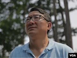 美国亚裔教育联盟创始人欧阳了寒 (美国之音/任镜)