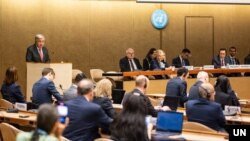 26일 스위스 제네바에서 유엔 군축회의 고위급회기 첫날 회의가 열리고 있다.