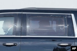 Former President Donald Trump leaves the Federal Courthouse in Fort Pierce, Florida, Feb. 12, 2024. Trump appeared at a closed hearing in his criminal case where he is charged with mishandling classified documents.