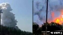 ভারতের মধ্যপ্রদেশে এক বাজি কারখানায় বিস্ফোরণ। 