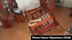 Amwe mu mazu yarengewe n'imyuzure.