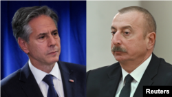 ABŞ Dövlət katibi Antoni Blinken və Azərbaycan prezidenti İlham Əliyev