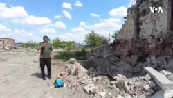 İzyum şəhərinin dağıntıları