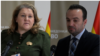 Славјанка Петровска, министерка за одбрана и Тирон Јајага, заменик министер за одбрана