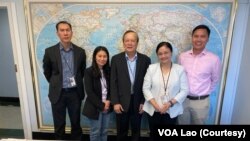 ທີມງານຂອງ VOA ພະແນກພາສາລາວ, ຢູ່ທີ່ງານລ້ຽງບໍານານ ສໍາລັບ ທ່ານໄພສານ ວໍຣະຈັກ ຫົວໜ້າພະແນກພາສາລາວ, ວັນທີ 20 ກຸມພາ 2024, ຢູ່ທີ່ສໍານັກງານໃຫຍ່ Cohen, ນະຄອນຫຼວງວໍຊິງຕັນ.