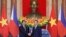 Philippine President Ferdinand Marcos Jr., left, and Vietnamese President Vo Van Thuong shake hands before a meeting in Hanoi, Vietnam, Jan. 30, 2024. 
