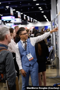 GianMarco Douglas of Emory University makes a presentation.