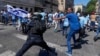 Eritrean protesters clash with Israeli riot police in Tel Aviv, Israel, on Sept. 2, 2023.