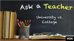 Ask a Teacher: University vs. College 