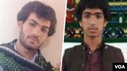  از راست: منصور دوست‌دار و احمد ریگی، نوجوانان بازداشت‌شده بلوچ