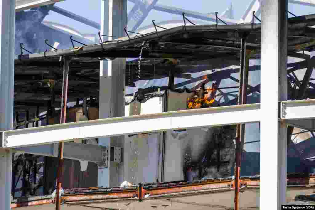 Universal hall in Skopje under fire / April 09, 2024, Skopje