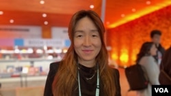 Computer scientist Yejin Choi from the University of Washington at the TED Conference in Vancouver. (Craig McCulloch/VOA)