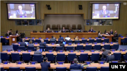 6일 뉴욕 유엔본부에서 유엔총회 제1위원회 본회의 일반토의가 진행되고 있다.