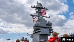 美国海军最新、最先进的航空母舰杰拉尔德·R·福特号。