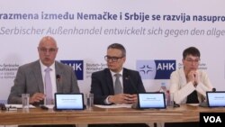 Predstavljanje rezultata ekonomskog istraživanja Nemačko-srpske privredne komore za 2024. godinu. (Foto: VOA)