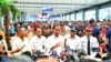 Presiden Jokowi meninjau kesiapan infrastruktur mudik di Stasiun Pasar Senen, Jakarta, Senin (8/4) (biro pers)
