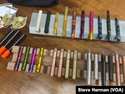 Schon pens, made in Philadelphia, range in price from $120 to $400.