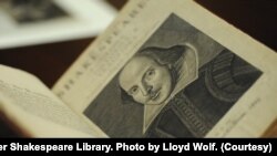 Shakespeare First Folio; London, 1623; Folger Shakespeare Library. (Photo by Lloyd Wolf)