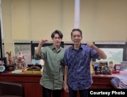 Deris Nagara bersama Wisler Manalu, Asisten Deputi Kemitraan Pemuda Kemenpora RI (dok: Deris / Instagram: @derisnagara)