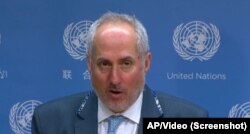 اقوام متحدہ کے سیکرٹری جنرل کے ترجمان اسٹیفن دوجارک، فائل فوٹو