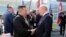 FILE - North Korean leader Kim Jong Un meets Russia's President Vladimir Putin at the Vostochny Cosmodrome in the Amur region in Russia's Far East, Sept. 13, 2023, in this image released by North Korea's Central News Agency.