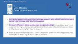 د ملګرو ملتونو پرمختيايي ادارې نيشنل هيومن ډيولپمنټ انډيکس د۲۰۲۴ تازه رپورټ ترمخه د پاکستان نیمه آبادي د انټرنيټ نه محرومه ده