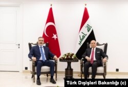 Dışişleri Bakanı Hakan ve Irak Cumhuriyeti Başbakan Yardımcısı ve Dışişleri Bakanı Fuad Hüseyin