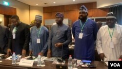 Des membres de la délégation du Nigeria lors des travaux de la commission mixte à Yaoundé au Cameroun.