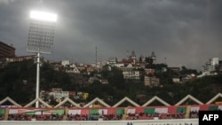 Vue sur le stade de Barea, le 26 juin 2021.