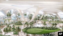 This artist's rendering provided by the government of Dubai shows plans for Al- Maktoum International Airport at Dubai World Central in Dubai, United Arab Emirates. 