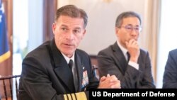 존 아퀼리노 미국 인도태평양사령관이 23일 주일미국대사관에서 현지 언론과 회견을 했다. 사진 = 미 인도태평양사령부.