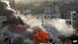 حملات هوایی اسراییل بر غزه روز شنبه ۱۳ می