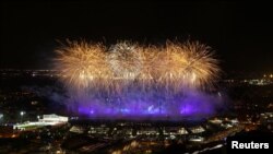 프랑스 파리 올림픽 폐막을 기념하는 불꽃놀이 (자료사진)