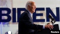 Presiden AS Joe Biden dalam acara kampanye di Sherman Middle School, di Madison, Wisconsin, AS, 5 Juli 2024. (Foto: REUTERS/Nathan Howard)