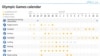 Events calendar for the 2024 Summer Olympics in Paris