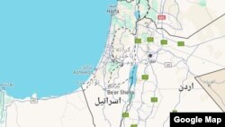 نقشه اردن و اسرائیل