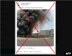 Screenshot AFP, Fake Pentagon explosion image