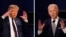 FILE - This combination of photos show President Donald Trump, left, and former Vice President Joe Biden during the first presidential debate in Cleveland, Sept. 29, 2020.