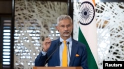 FILE - India's External Affairs Minister Subrahmanyam Jaishankar speaks during a joint press conference with Japan's Foreign Minister Kamikawa, US Secretary of State Antony Blinken and Australia's Foreign Minister Penny Wong in Tokyo, July 29, 2024. T