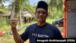 Kepala Desa Kwala Langkat, Mahyu Danil. Kamis 23 Mei 2024. (VOA/Anugrah Andriansyah)